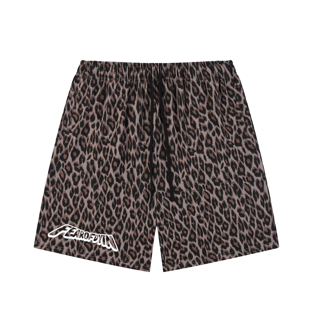 Leopard Drawstring FOD Shorts
