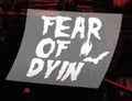 “fearofdyin” bat sticker
